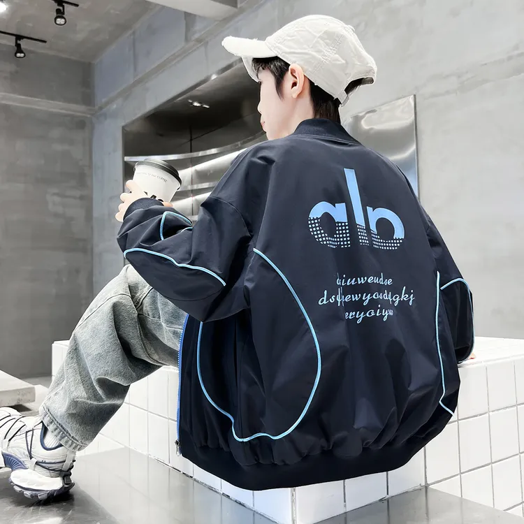 男童春秋款外套2025新款秋季运动棒球服中大童儿童男孩秋装酷帅潮