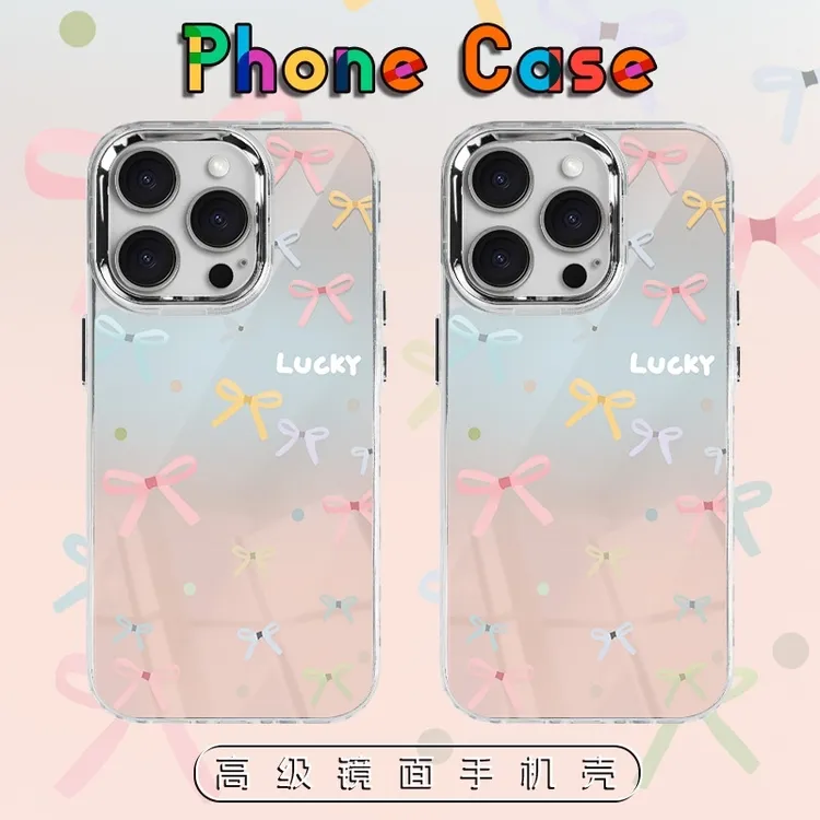 幻彩蝴蝶结适用苹果16promax手机壳iPhone15镜头全包14pro防摔13/