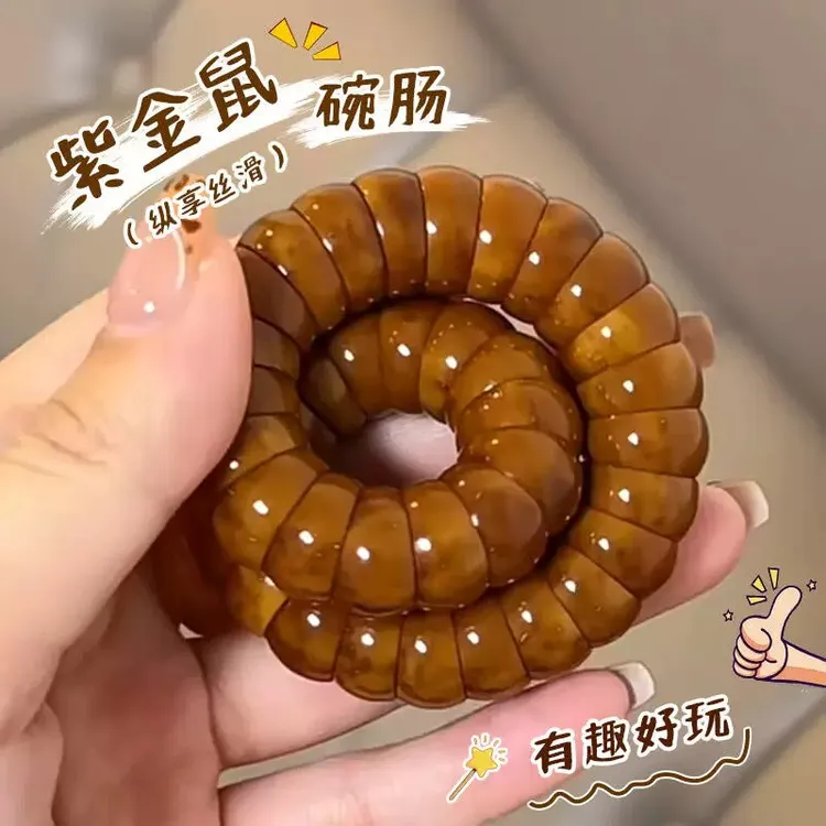 金饭碗紫金鼠菩提手串大肠珠招财进宝单圈绕指柔盘