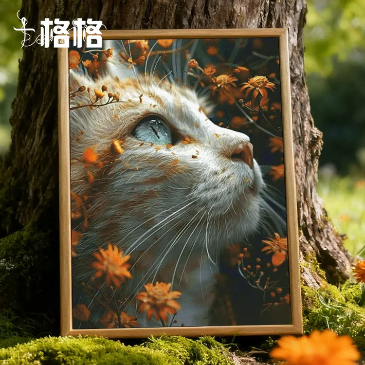 十字绣 GSG系列 新款 提供sagaPDF 猫咪满绣凝望