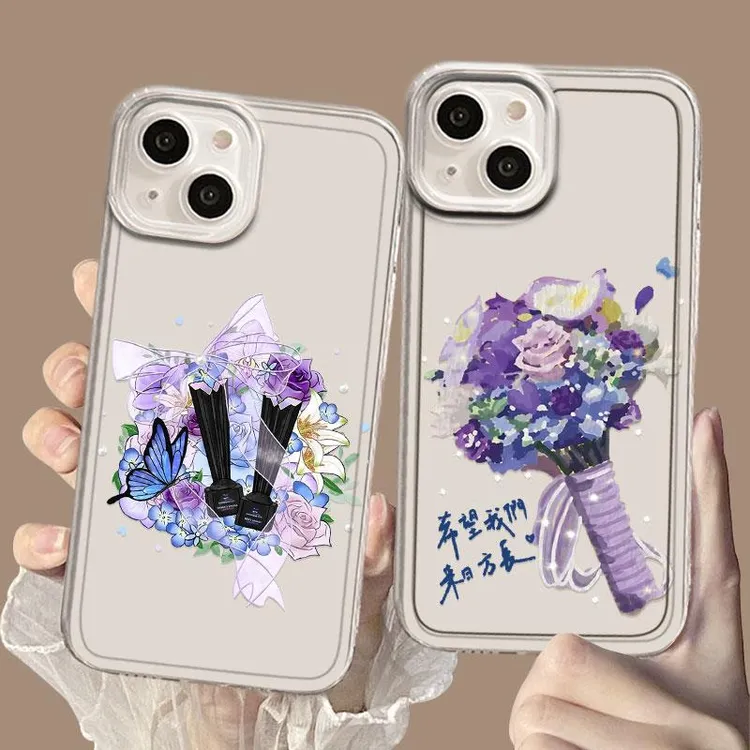 适用孙颖莎冠军手捧花个性苹果15高级感iPhone16promax情侣手机壳