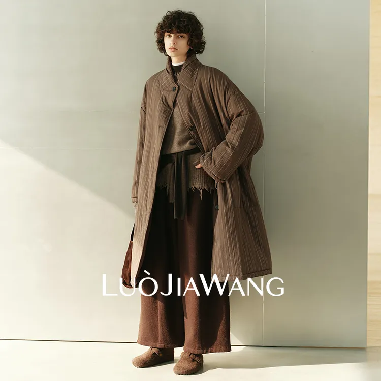 骆驼绒立领驼绒服中长款保暖外套女LUOJIAWANG【新宿冬夜】