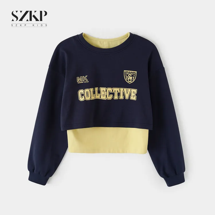 SZKP秋季新款女童装时尚上衣中大童休闲百搭儿童卫衣BGYQ552916