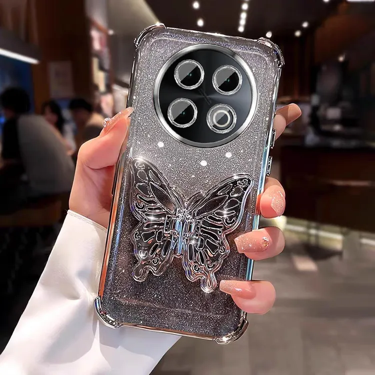 蝴蝶支架适用oppoa5pro手机壳四角防摔软壳A5镜头膜透明活力版ins
