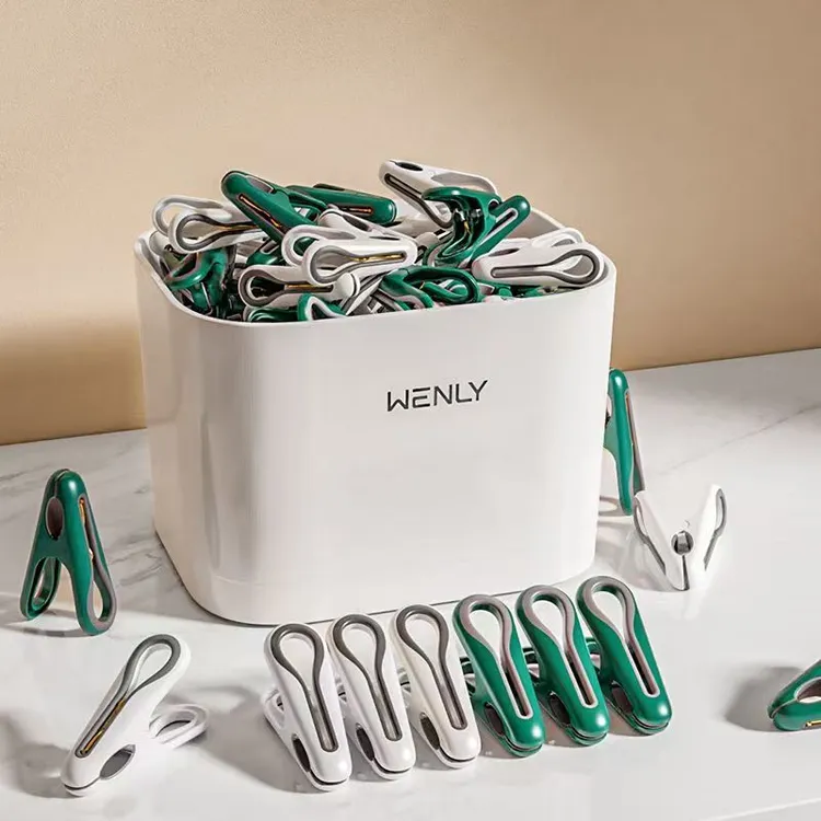 无痕夹子晾衣架晒袜子被子衣服加厚塑料强力防风固定器家用收纳