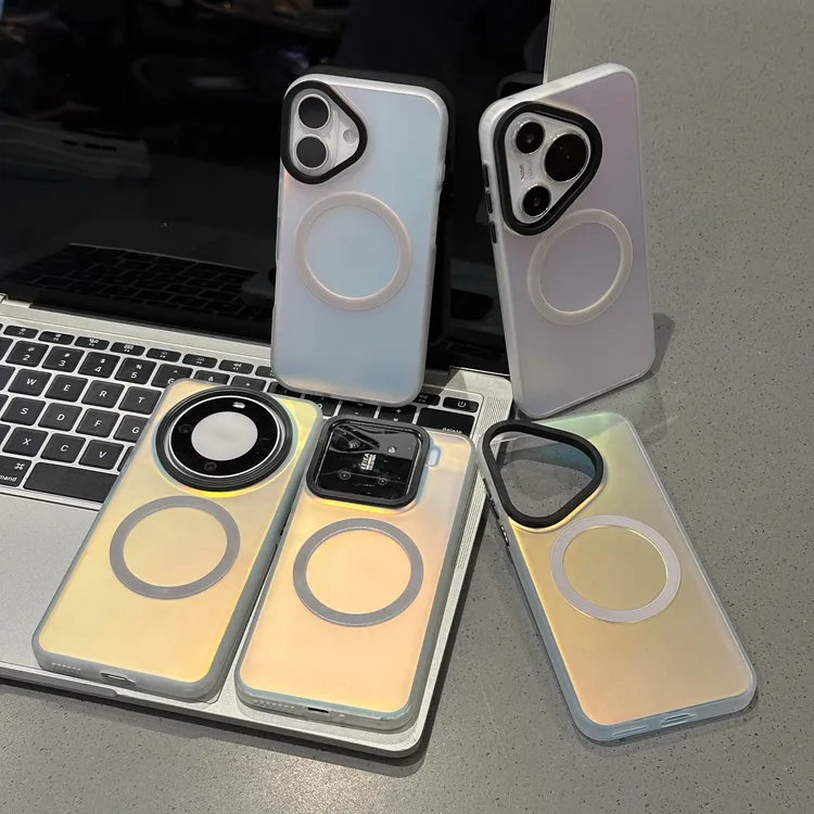 欧克里里极光磁吸镭射壳适用苹果16手机壳iPhone15小米14vivoppo