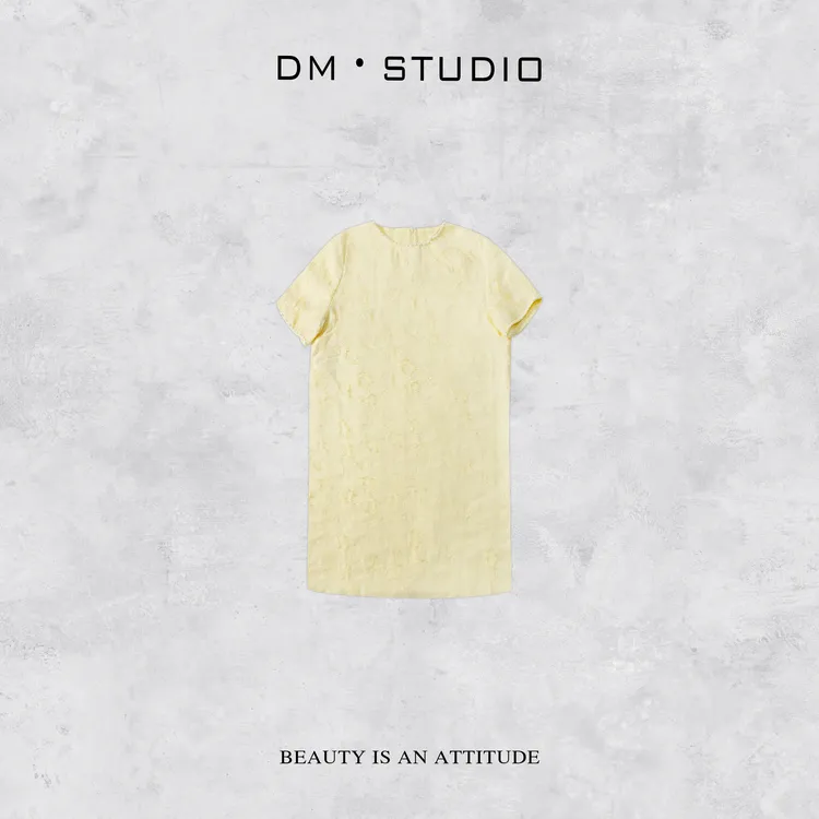 •STUDIO/气质圆领钉珠减龄提花百搭休闲连衣裙2505LYQ/89593