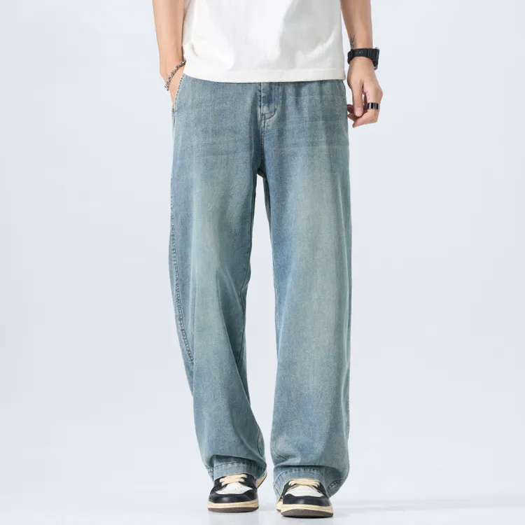 夏季潮流薄款莱赛尔水洗男款夏季男士amiri牛仔裤