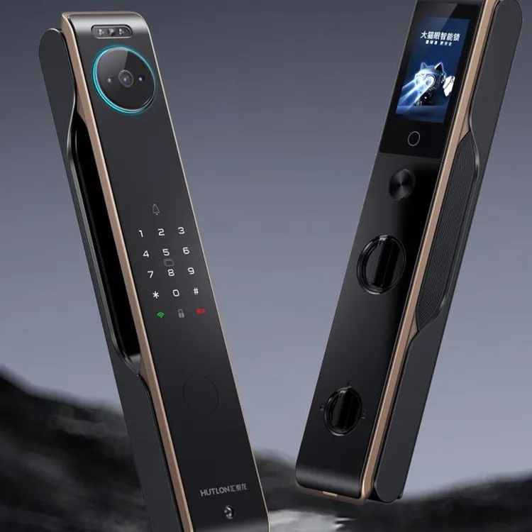 汇泰龙v2pro全自动人脸识别智能锁，带实时电子监控，抓拍！