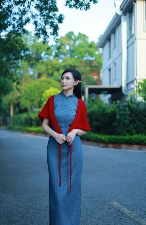 （烟素瑶）复古修身旗袍女气质少女感连衣裙【匆匆那年】新中式国风
