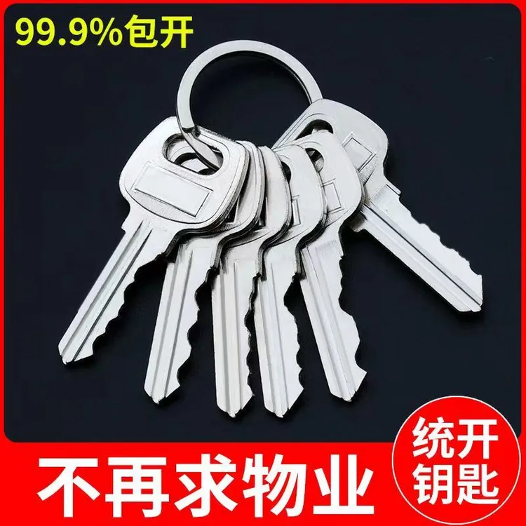 管道井门锁水井门弱电井门常用钥匙锁芯铝芯锁芯钥匙六个常用型号