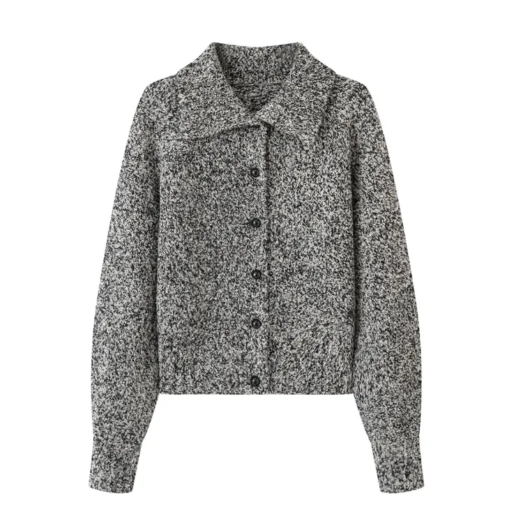 艾家新款女宽松毛针织衫气质法式女款流苏亮片毛衣秋冬秋季4148