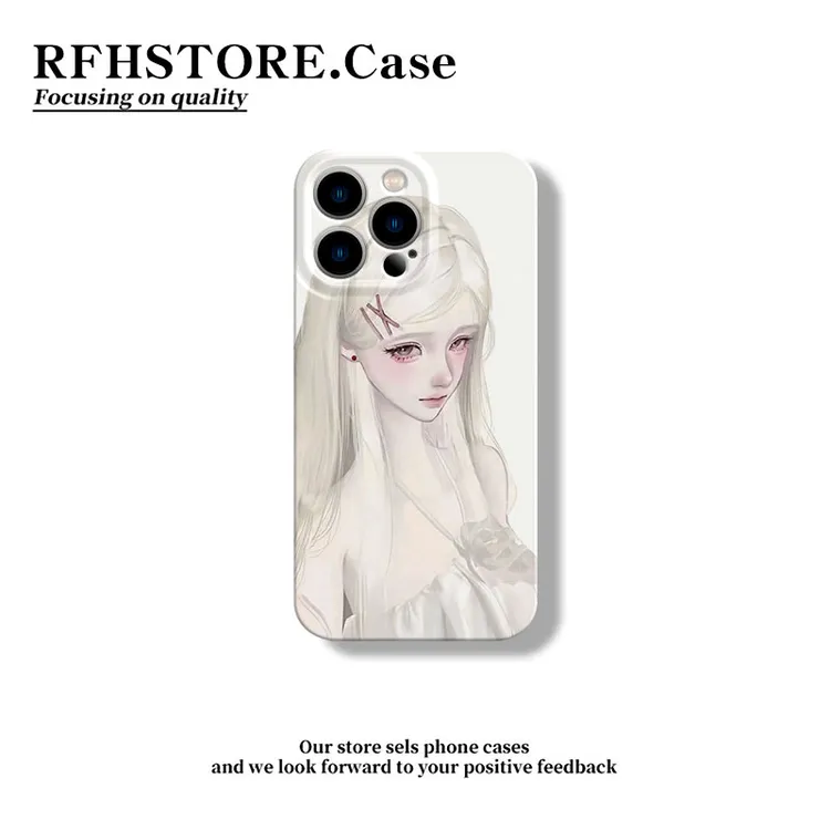 ZMGX粉色发夹少女适用iPhone15/16pro手机壳华为P70vivo小米oppo