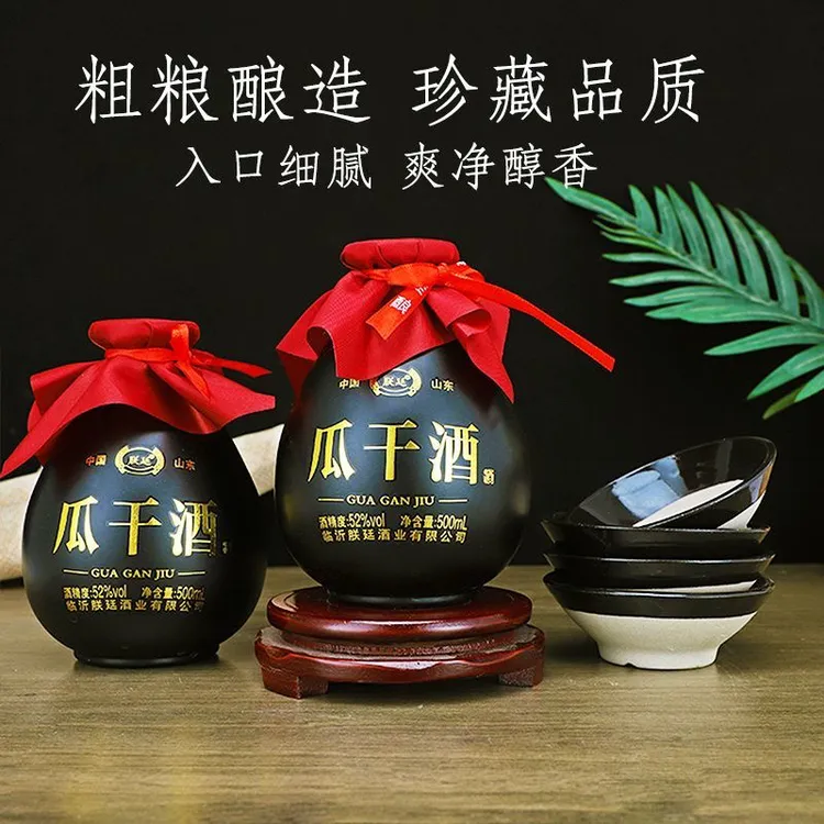 朕廷山东赶大集爱喝的瓜干酒自饮收藏送礼佳选52度52度500
