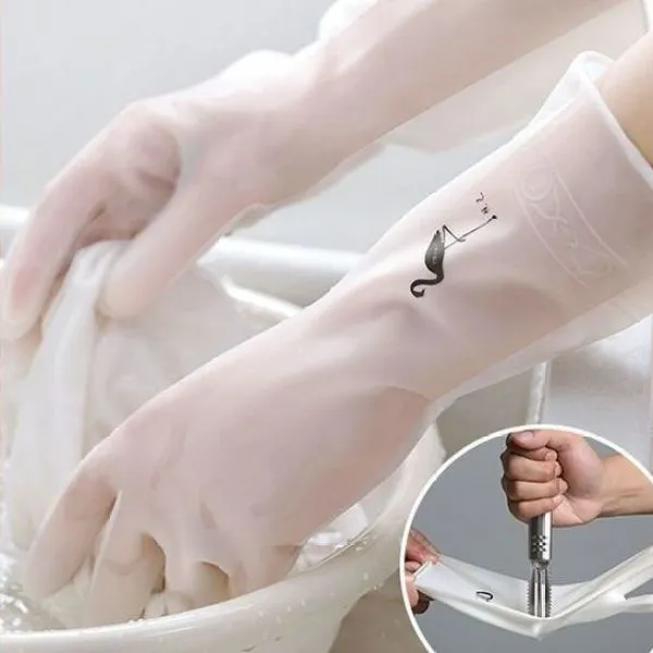 洗碗手套厨房刷碗洗衣服家务清洁防水手套乳胶手套