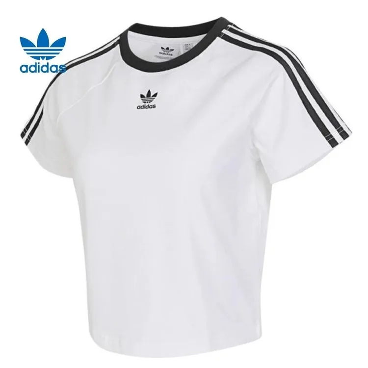 Adidas阿迪达斯三叶草女子T恤短袖短袖T恤潮流休闲JC8704