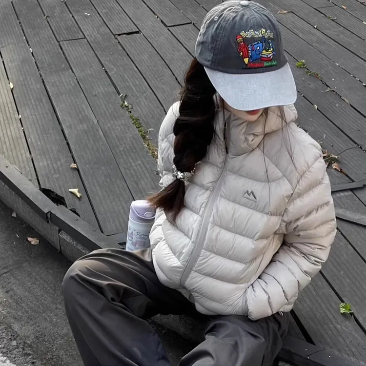 早秋轻薄夹棉女款连帽修身小个子设计感排骨棉衣外套时尚休闲