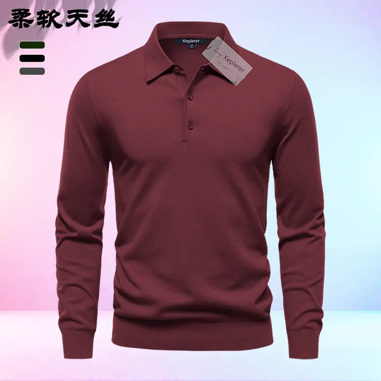 中青年舒适亲肤秋季柔软POLO衫高级感爆款美式休闲保暖针织毛衣男
