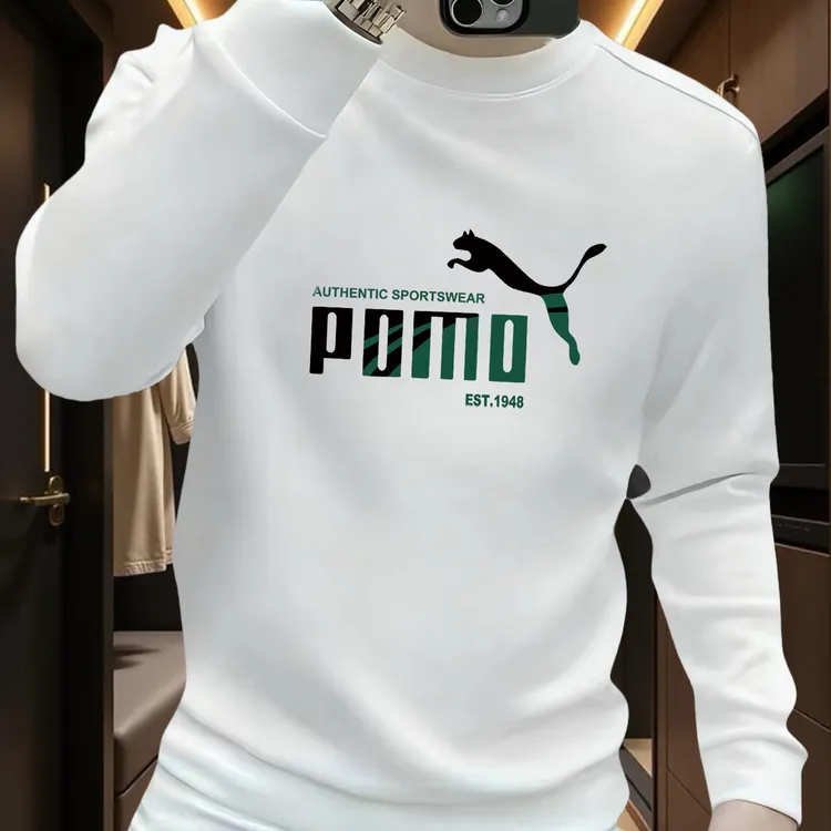 冬季常规时尚套头正肩袖印花休闲卫衣修身秋冬圆领