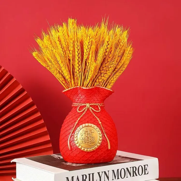 2025新款蛇年春节装饰柿子挂饰摆件福桶新年场景布置新春过年氛围