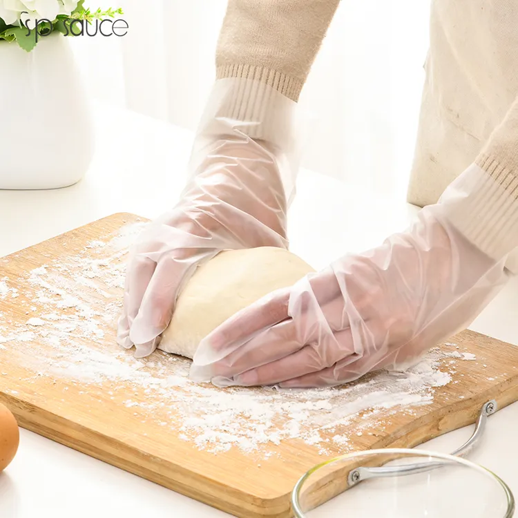 一次性手套餐饮厨房美容TPE塑料薄膜手套食品级TPE手套100只盒装