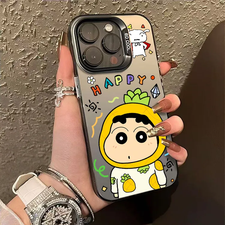 彩银蜡笔小新适用苹果16ProMax手机壳15Pro苹果iPhone17男14女13P