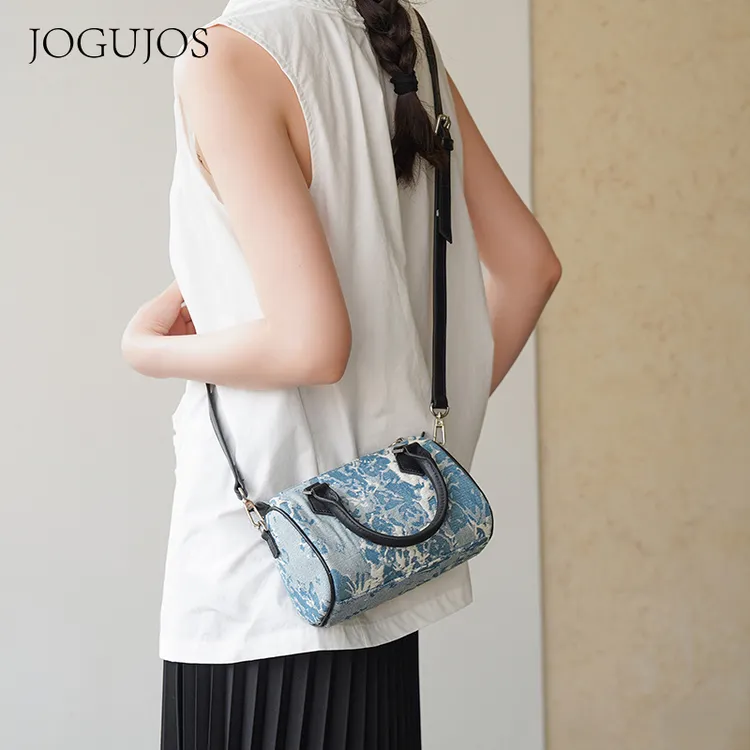 JOGUJOS外贸新款女士包包牛仔布女包斜挎包手提包女手机包小方包