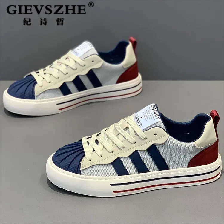 纪诗哲男鞋2025新款春夏百搭网面透气休闲鞋初秋穿搭防滑透气男士