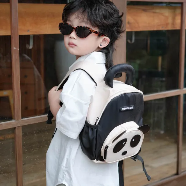 幼儿园可爱卡通儿童书包2025新款男女童宝宝熊猫双肩包放走失背包