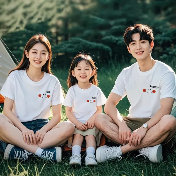 运动儿童包邮亲子装休闲百搭纯棉短袖夏季新款一家三四口情侣装