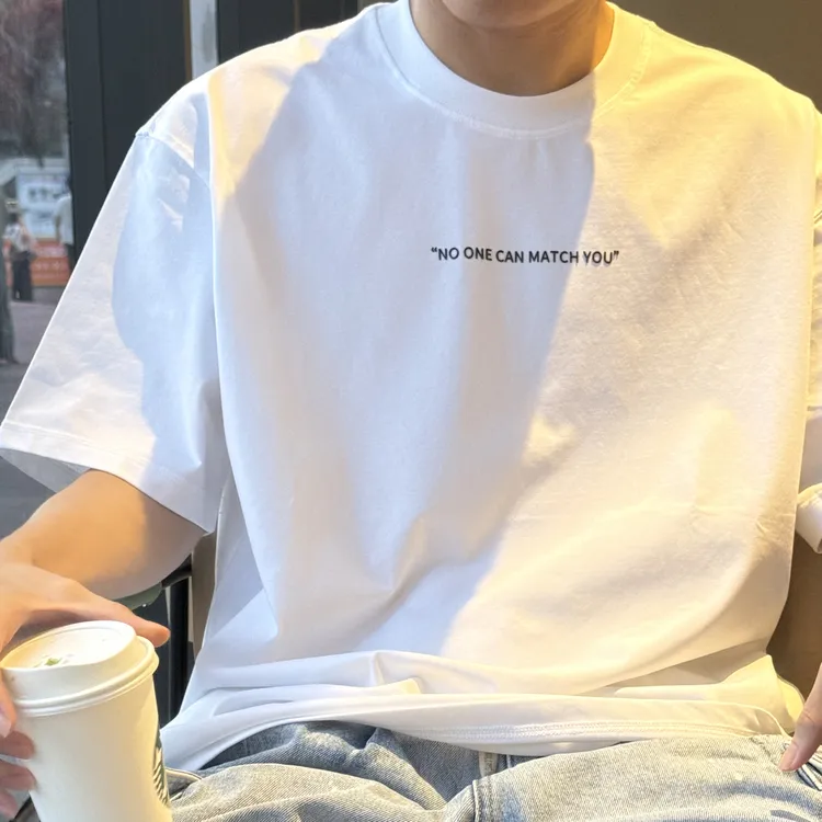 2025夏季新款印花美式潮牌时尚短袖情侣装潮牌T恤百搭宽松老钱T恤