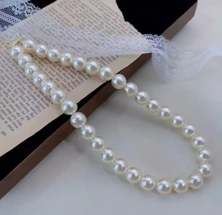 合金项链 贝珠10mm项链中国风