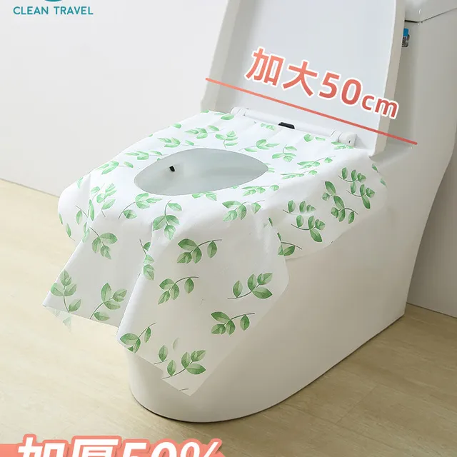 一次性马桶垫加厚木浆布加长加大防水隔菌孕产妇儿童冬季旅行便携
