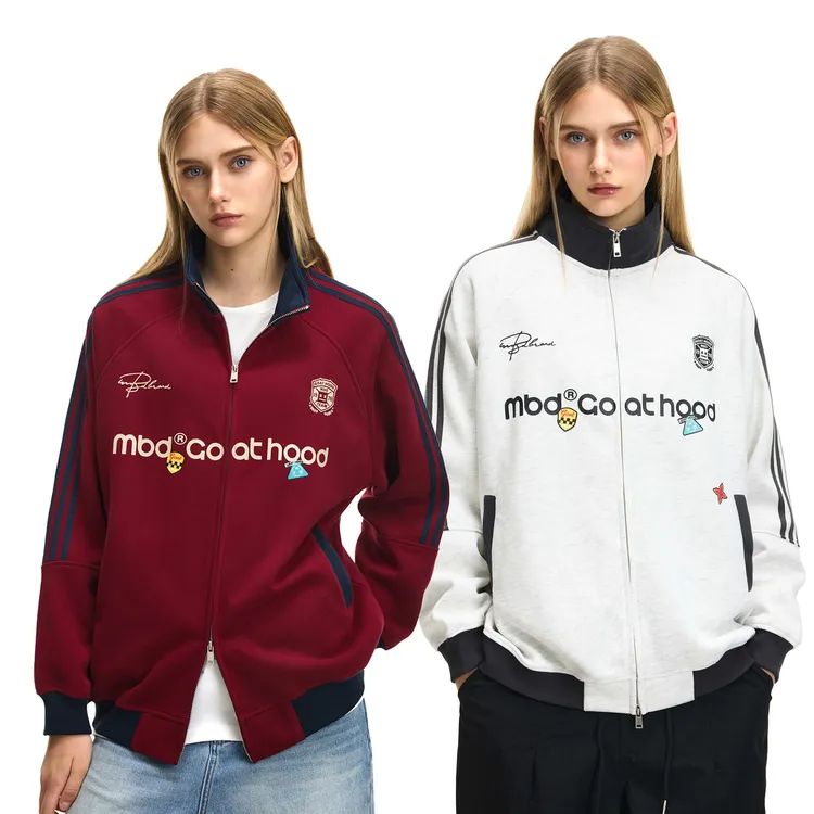 MBD小恶魔棒球服外套立领秋季新款情侣美式开衫双拉链夹克上衣