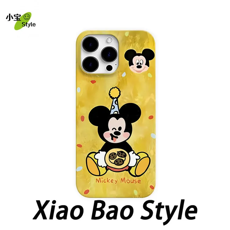 米奇蛋糕适用苹果17promax手机壳16/15卡通14pro/13/12小米15华为