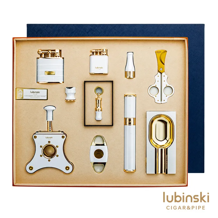 LUBINSKI雪茄工具十件套雪茄剪打火机烟缸过滤嘴鲁宾斯基送礼套装