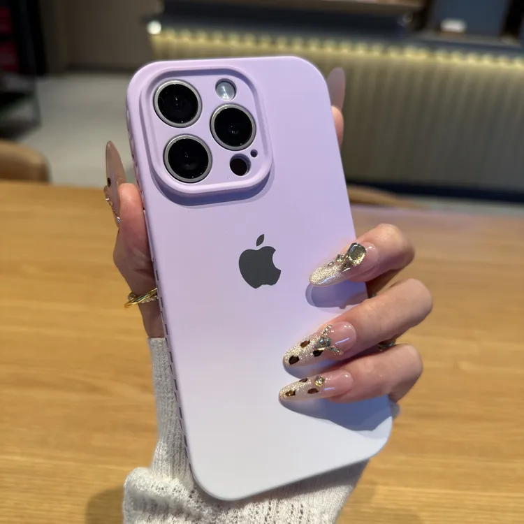 渐变色液态硅胶适用苹果16promax手机壳iPhone15防摔14硅胶13个性