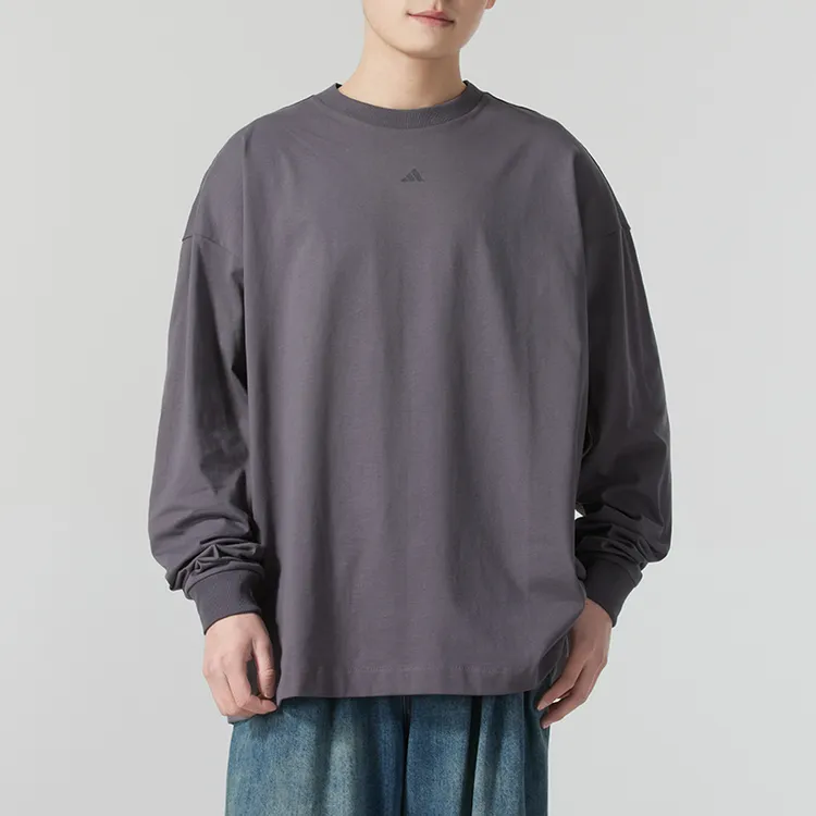 Adidas阿迪达斯长袖T恤男女装新款休闲圆领运动打底套头衫 JC7835