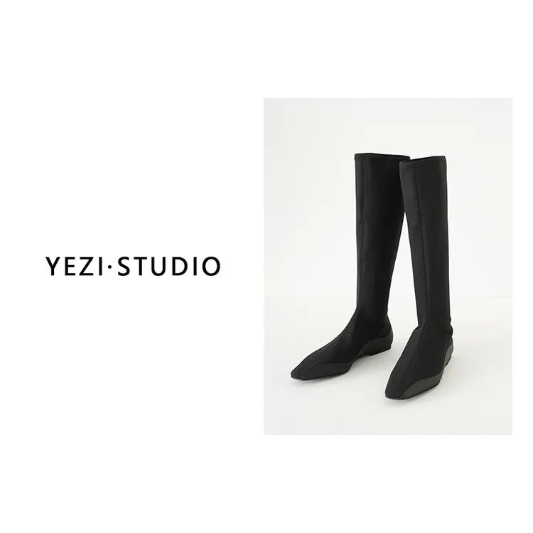 叶子定制【人见人爱】裸感弹力显瘦长筒靴24351109