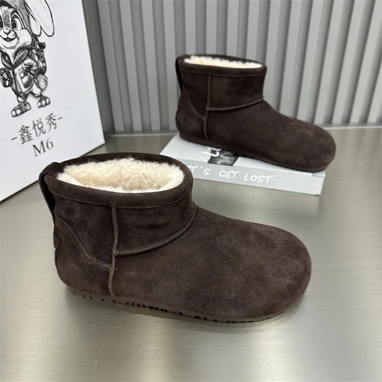 女款休闲时尚百搭雪地靴白色厚底加绒加厚保暖冬季秋冬高帮潮流鞋