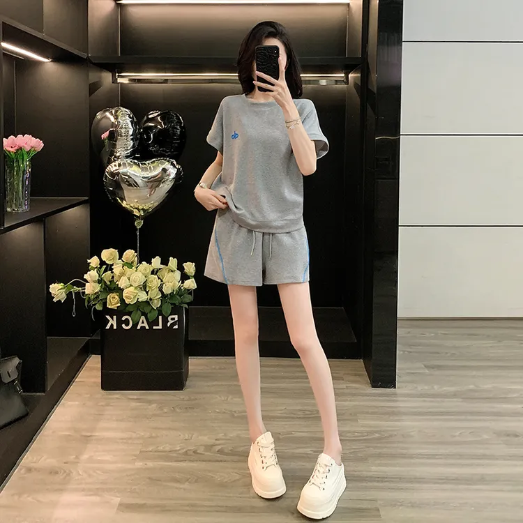 休闲运动套装运动纯欲大码显瘦洋气时尚百搭夏季宽松韩版小个子
