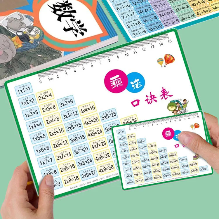 九九乘除法数学口算拼读全套小卡可大新学期新气象的手抄报