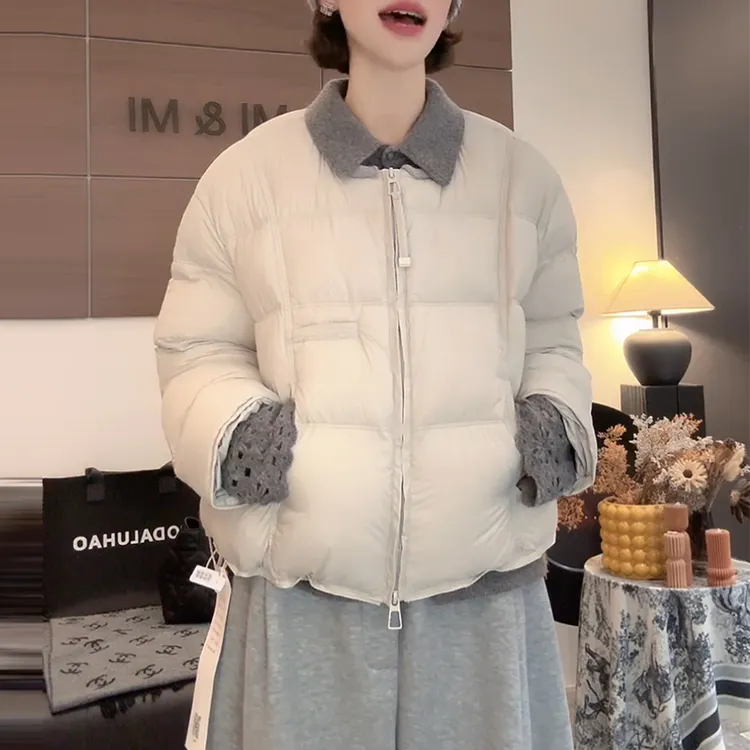 韩版加厚保暖圆领棉服女2025冬季新款今年流行宽松显瘦休闲棉衣潮