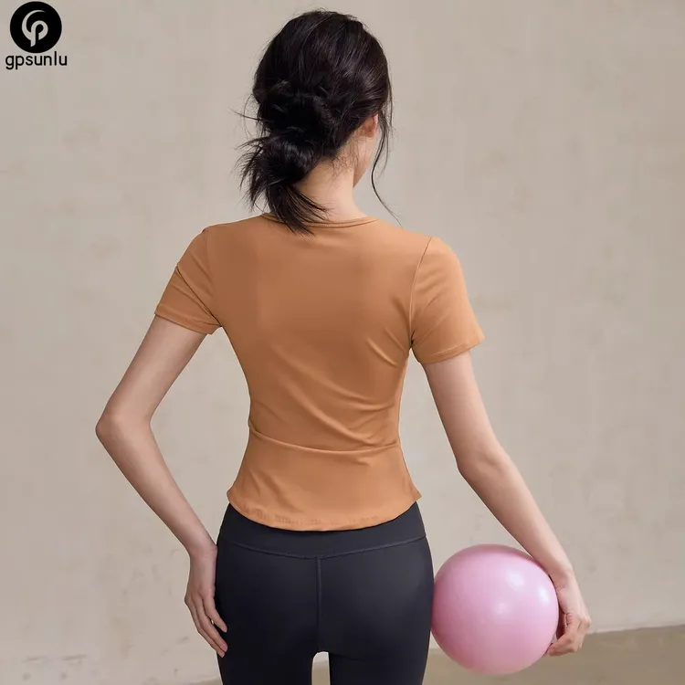 GPSUNLU瑜伽服普拉提健身服套装运动上衣带胸垫官方