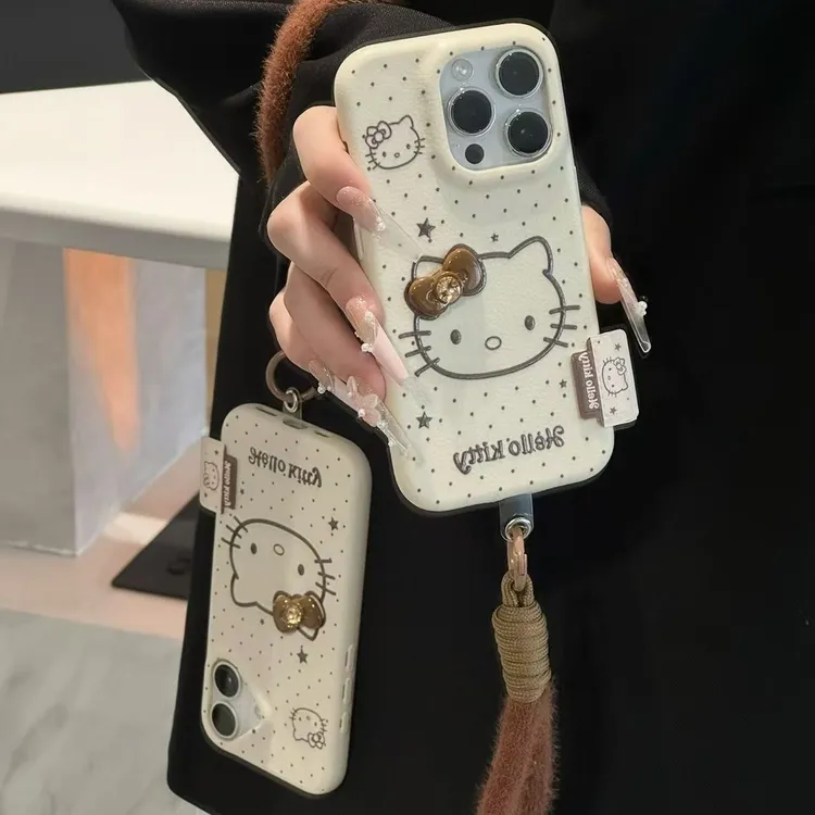 波点KT标签挂绳适用苹果17/16promax手机壳华为P70vivoppo小米15