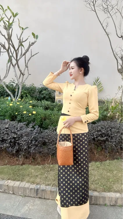 傣装拼接款成品套装裙子扣裙