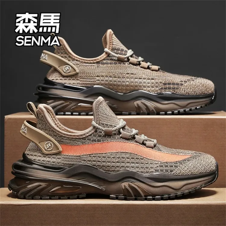 SENMA/森马男鞋2025新款秋季透气网面运动鞋男士休闲软底跑步潮鞋