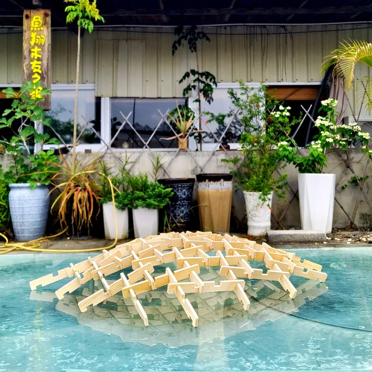 穹顶榫卯拼搭模型趣味木玩劳技课程木工基础教具儿童教具木工坊