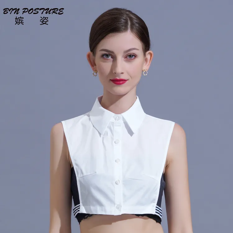 白色纯棉假领子女百搭韩版衬衫假领配毛衣装饰领2025秋冬白衬衣领