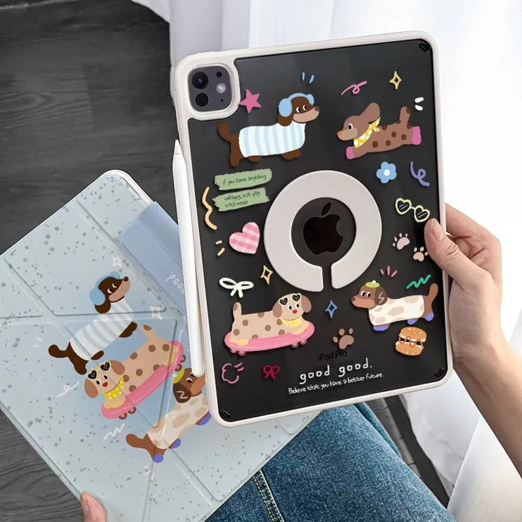 适用ipad保护套air7/6/5平板pro11防弯摔磁吸拆分3+y折旋转支撑壳